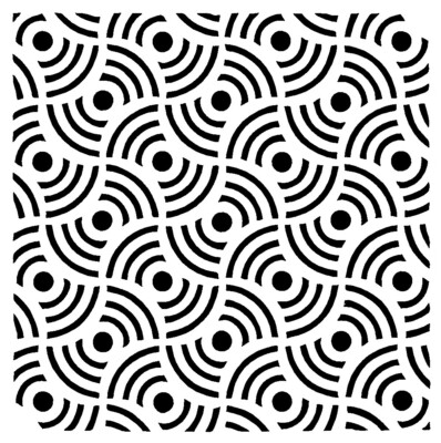 Really Great Stencils, Linked Circles 1 Stencil, 5.9'' x 5.9'',  Rolling Wheels