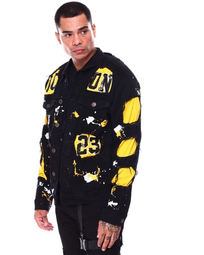 Men's Copper Rivet Black Sequin On Mesh 