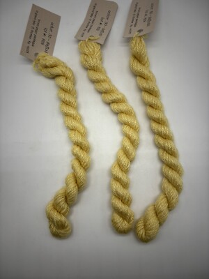 Silk and Ivory Needlepoint Yarn 28.8 Yd New Lot Of 3 Daffodil #30