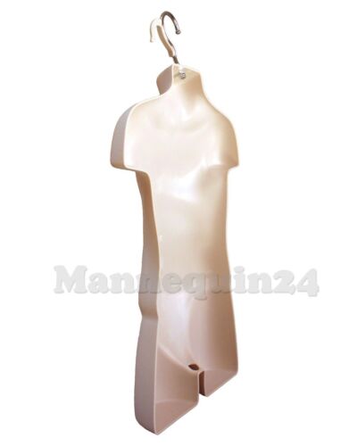 Juego de 2 torsos maniquí de carne macho - 2 formas de vestido de plástico + 2 perchas + 1 soporte - Imagen 2 de 5