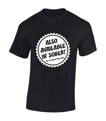AUCH IN NÜCHTERNEM HERREN T-SHIRT ERHÄLTLICH LUSTIG WITZ BIER GESCHENK FÜR PAPA EHEMANN