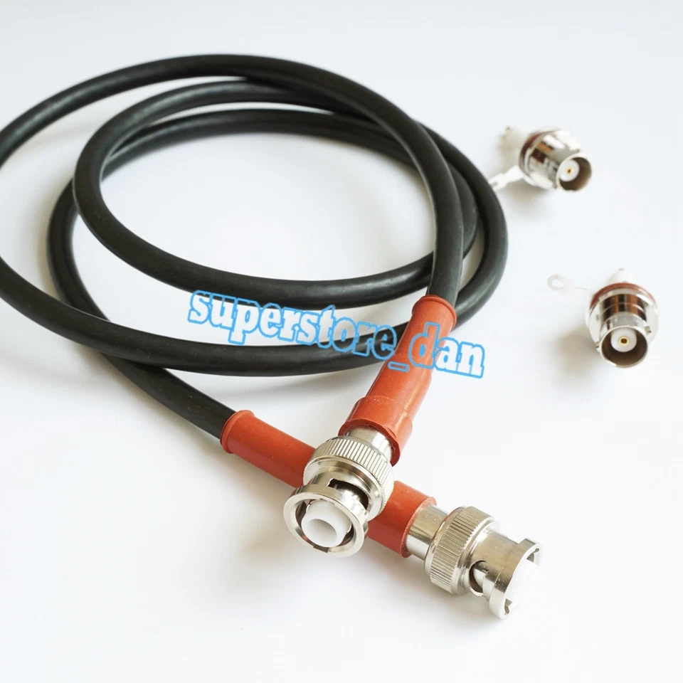 BNC Male 3000V To Plug High Voltage MHV 6Feet RG59 Cable & 2 Female RF Connector - Image 2 of 2