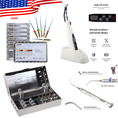 #ad #ad Dental Endo Endodontic Root Canal File Extractor LED Endo Motor 6*Rotary Files $13.98
