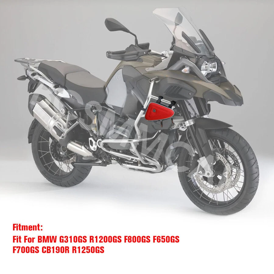 Bolsa de almacenamiento de sillín de motocicleta funda de barra protectora de motor bolsa de teléfono accesorios rojo Foto 4 de 4