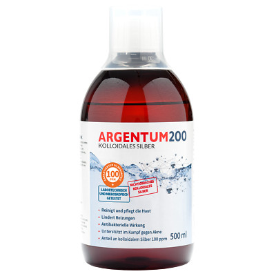 (39,60 /1l) Argentum 200 kolloidales Silber 100 ppm 500 ml