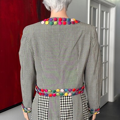 MOSCHINO CHEAP & CHIC skirt suit with multi colored buttons