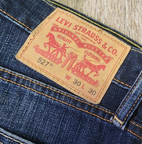 Levi's 527 Slim Boot Dark Denim Jeans Men Size 30 x 30 (31) - Picture 2 of 4