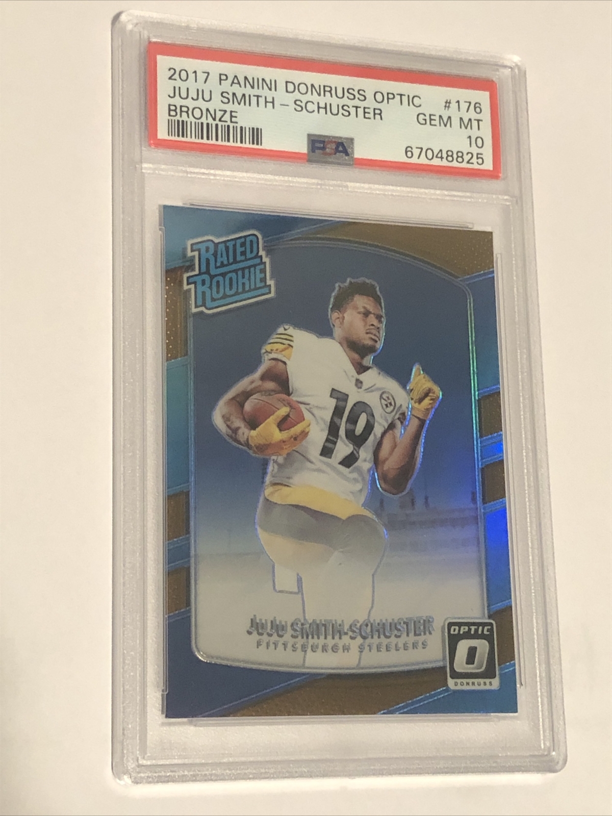 2017 Donruss Optic Rated Rookie Bronze Prizm JuJu Smith-Schuster #176 PSA 10