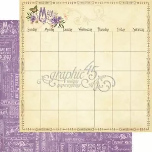 GRAFIEK 45 "TIME TO FLOURISH" 8X8 KALENDER PAPIERBLOK GEPENSIONEERD SCRAPJACK'S PLA - Afbeelding 6 van 12