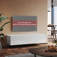 Sonni Tv Lowboard Tv Schrank HäNgend Sideboard Weiß Hochglanz TüRen MöBel 140Cm