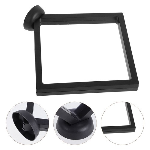 3D Floating Frame Shadow Box Display Case Jewelry Display Case with Round Base - Picture 12 of 12