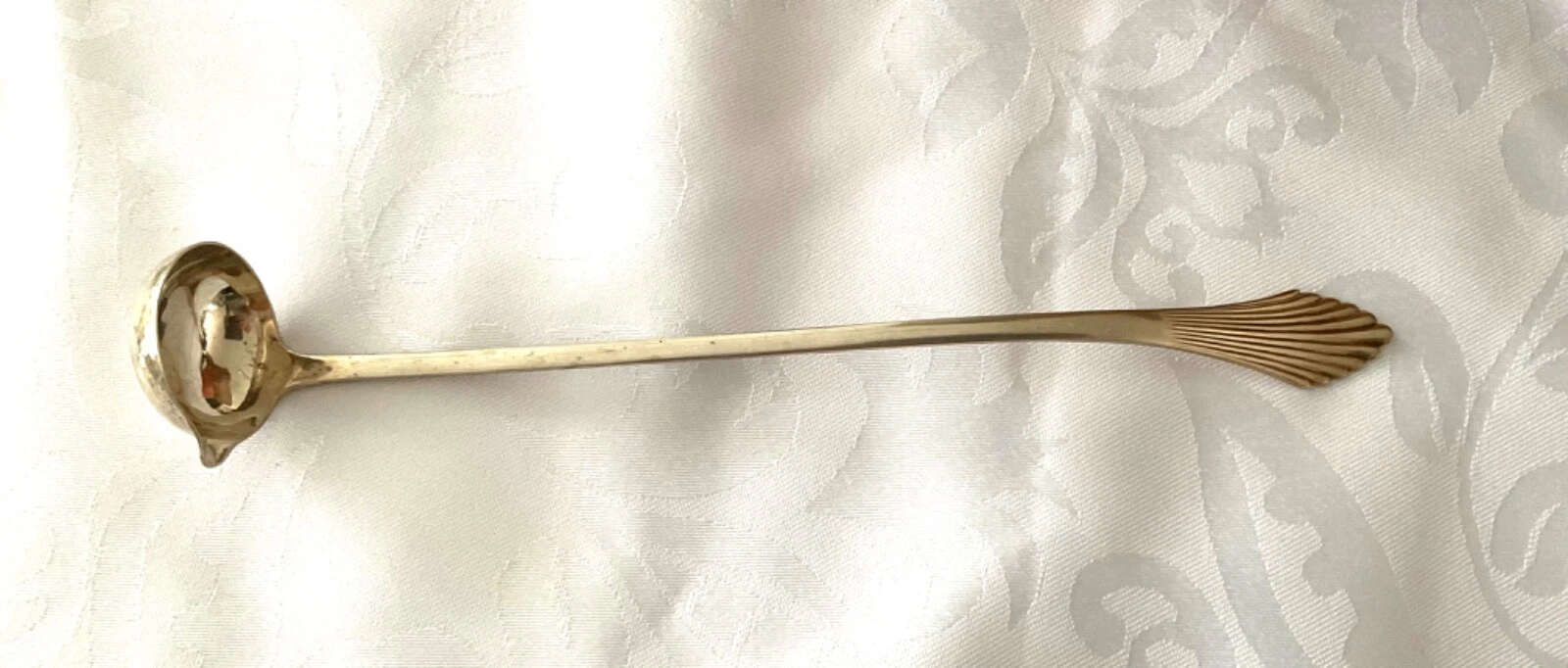 Art Deco 1923 Antique Dutch long Solid Silver sauce Spoon ladle