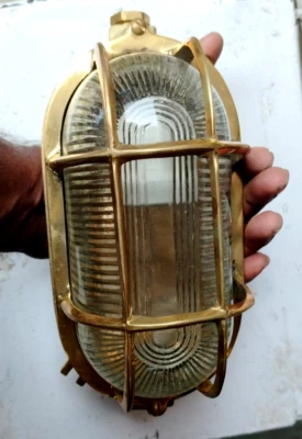 1 Pièce Lampe Murale Art Déco Verre & Laiton Vintage Or - Photo 1/4
