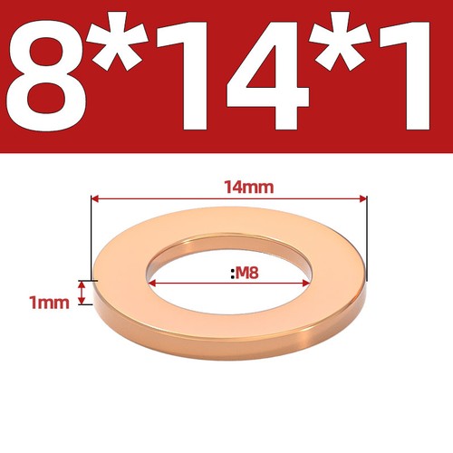 M3 - M60 Metric Copper Sealing Washers Flat Gasket Rings Form A DIN 7603 A - - Picture 48 of 135