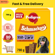 Pedigree Schmackos Mixed Meaty Variety Dog Treats Mega Box 1x790g box 110 Strips 10.10 per kilo