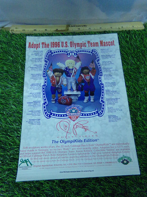 XAVIER ROBERTS CABBAGE PATCH KID flyer for the1996 us olympic team mascot