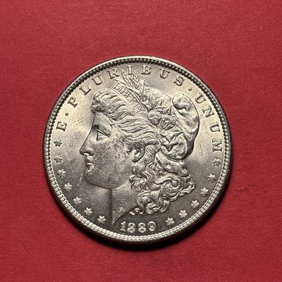 (1) Beautiful Antique 1889-P Morgan Silver Dollar CHOICE BU-BRILLIANT UNC.