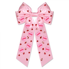 Valentines Day Hair Bows for Women Girls Conversation Candy Heart Hair Bow Clips