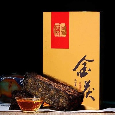1000g China Hunan Anhua Golden Flower Dark Brick Tea(Fu Zhuan)Gold Fu Brick Tea