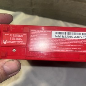 Nintendo Wii Red Console RVL-001 Lot: Wii Remote & Motion Plus Wires Sensor Bar