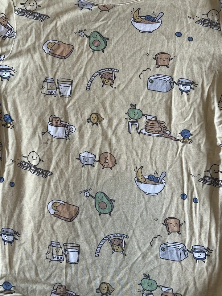 Top pijama amarillo Bellabu Bear bambú suave Love You Brunches unisex niños talla 5T Foto 2 de 4