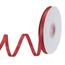 1/4" 25 Yard Double Faced Solid Satin Ribbon Polyester Fabric Wine Red