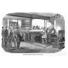 ALEXIS SOYER'S Baracke Kochgerät - Antikdruck 1858