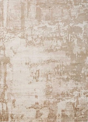 New Luxury Design Hand Loom Viscose Rug Color Tan /White Handmade Carpet Rug