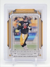 BEN ROETHLISBERGER 2025 NATIONAL TREASURES MOMENTS ROOKIE RC /99 Q5033