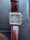 Vintage Seiko Chronograph 7T92-0HS0 Grey Dial Quartz Men's Watch 39mm RARE!!!