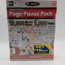 Aztech New Media Page Pizazz Pack New Sealed Vtg Software 10,000 Clip Art Images