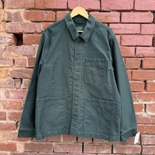 Vintage J.Crew Forrest Green Cotton Moleskin Chore Jacket Large