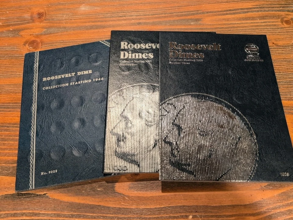 COMPLETE 1946-2025 PD Roosevelt Dime Series In Whitman Folders- 48 Silver Coins! - Image 2 of 4