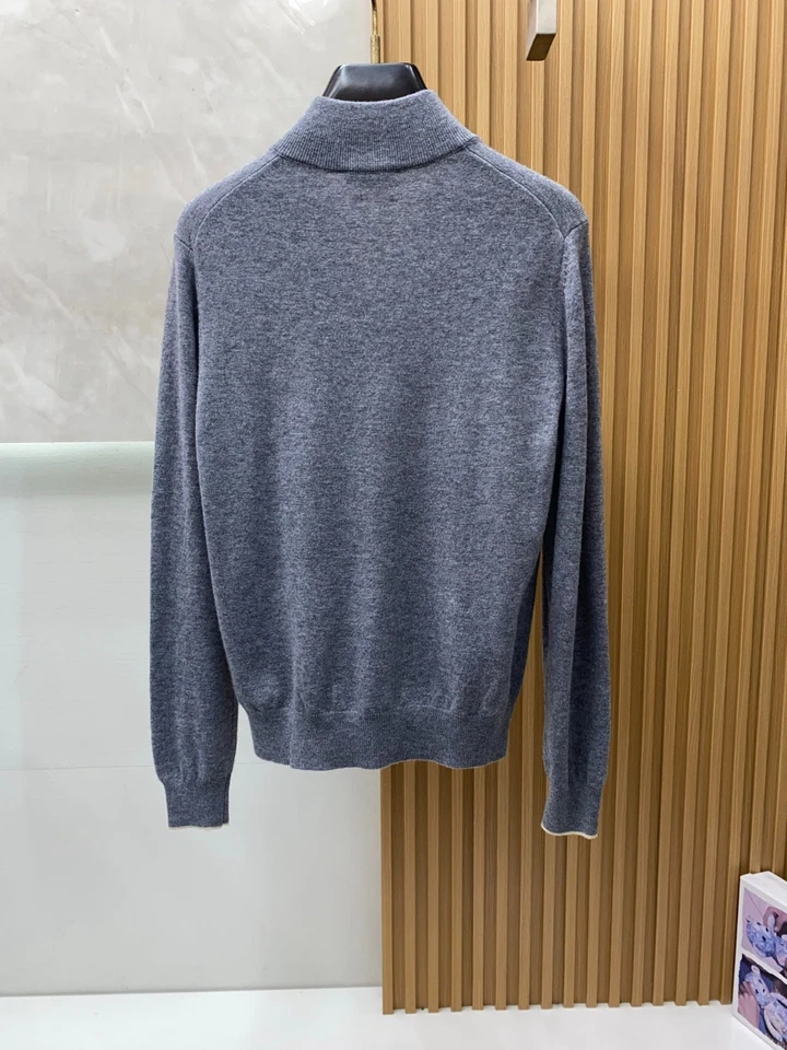 Brunello Cucinelli Men Classic Regular Casual Long-Sleeve Cashmere Knit Sweater - Image 2 of 4