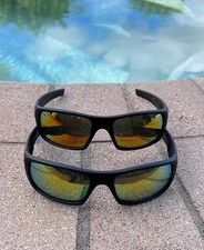 Men s Sunglasses 2 Pair Set Black Mirror Lens UV400 Protection