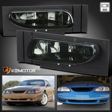 Fits 1994-1998 Ford Mustang V6 Smoke Bumper Driving Fog Lights Lampsswitch Pair Fits 1994-1998 Ford Mustang V6 Smoke Bumper Driving Fog Lights Lampsswitch Pair