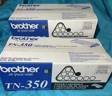 Lot Of 2 Genuine Brother TN-350 Black Toner Cartridge - New Sealed Box