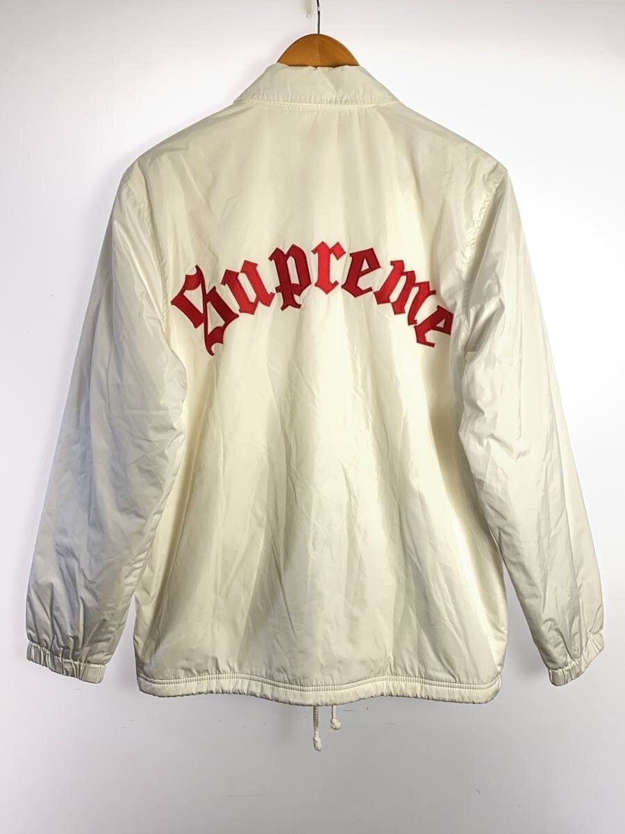 Supreme Jacket S Nylon WHT Solid OLD English Coaches Jacket thumbnail 2