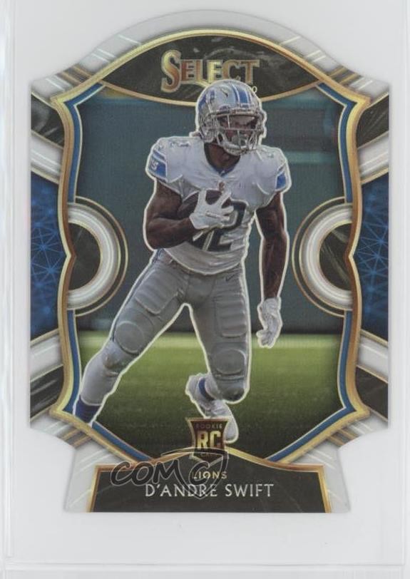 2020 Panini Select Concourse White Prizm Die-Cut D'Andre Swift #51 0g03