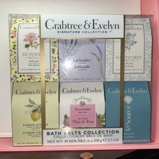 CRABTREE EVELYN Bath Salts Collection Set Of 6 3.5oz Boxes NIB SEALED
