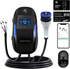 7.4 kW Smart EV Charger 32A, Type 2 Home Wallbox with 6m Cable, WiFi App Control