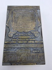 Vtg Printers Wood Block Featuring Capital Burlesque Theatre Atlantic City NJ