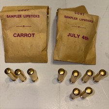 Vintage RARE “ Brass Bullet “ CORT sampler Lipsticks Carrot & July 4th Lipstick