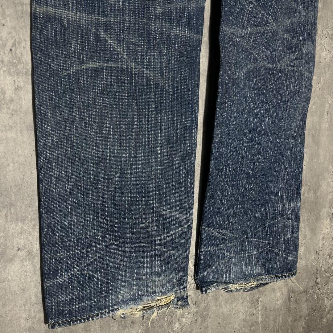 SUGAR CANE Python Leather Patch Denim Pants, Size… - image 13