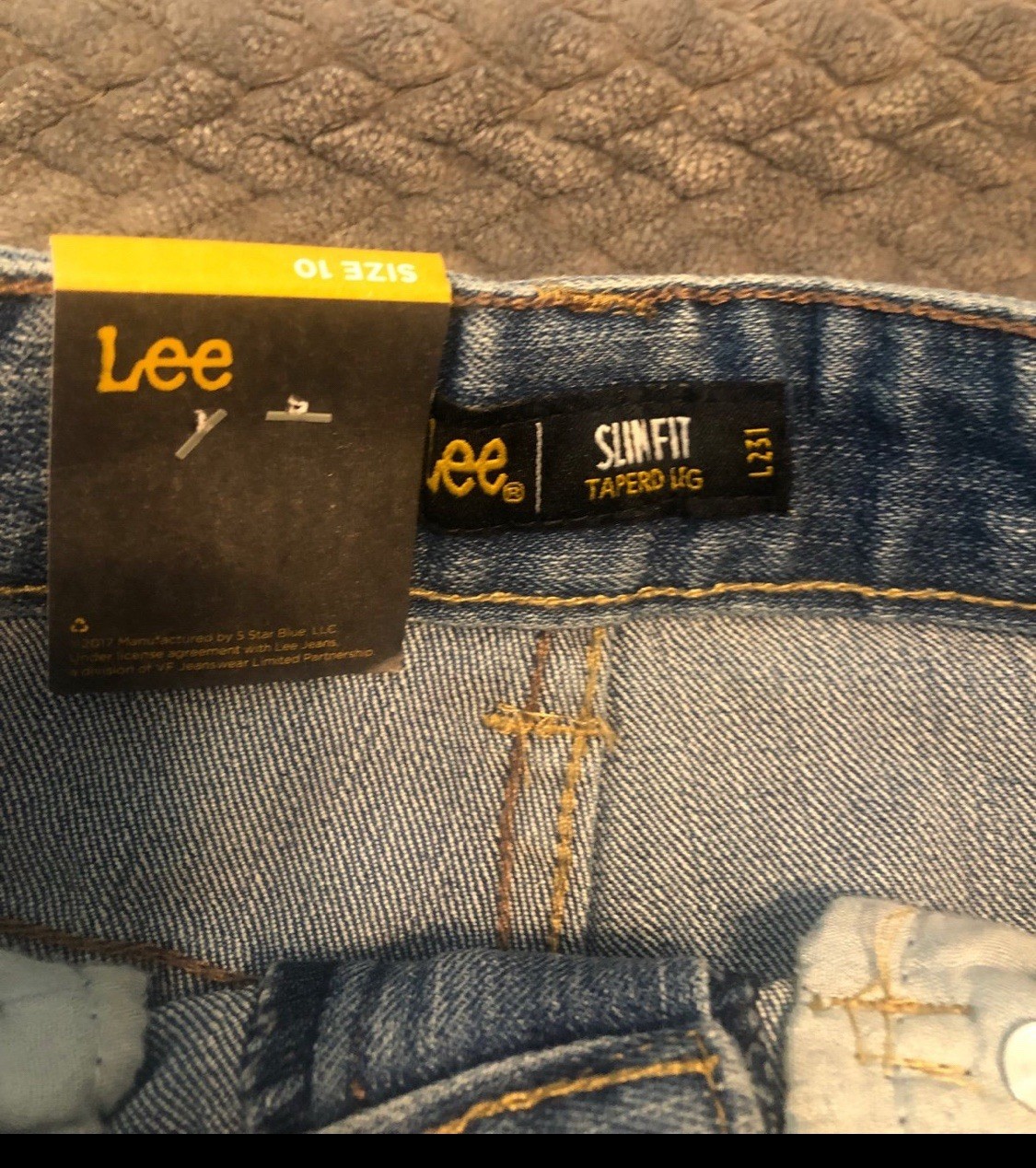 NWT Lee Slim Fit Tapered Leg Jeans - Size 10 Regular image 7