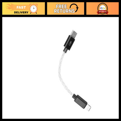 USB-C to L OTG DAC Adapter Cable for iPhone iPad, 4.72'' Pure Silver, USB Headpho