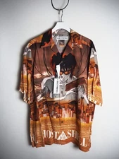 Vintage Wacko Maria Ghost in The Shell #1 Hawaiian Shirt - Size L - Orange -