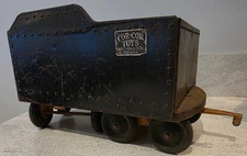 Vintage COR COR Ride On Train Coal Tender No 62-22 Pressed Steel 1930/40’s
