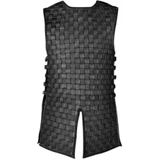Medieval Leather Breastplate Woven Viking Black Larp Armor XMAS Halloween gift