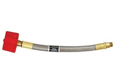 Marshall Excelsior High Flow Thermo Pigtail 1/4'' Inv Flare x QCC Red SS 15''